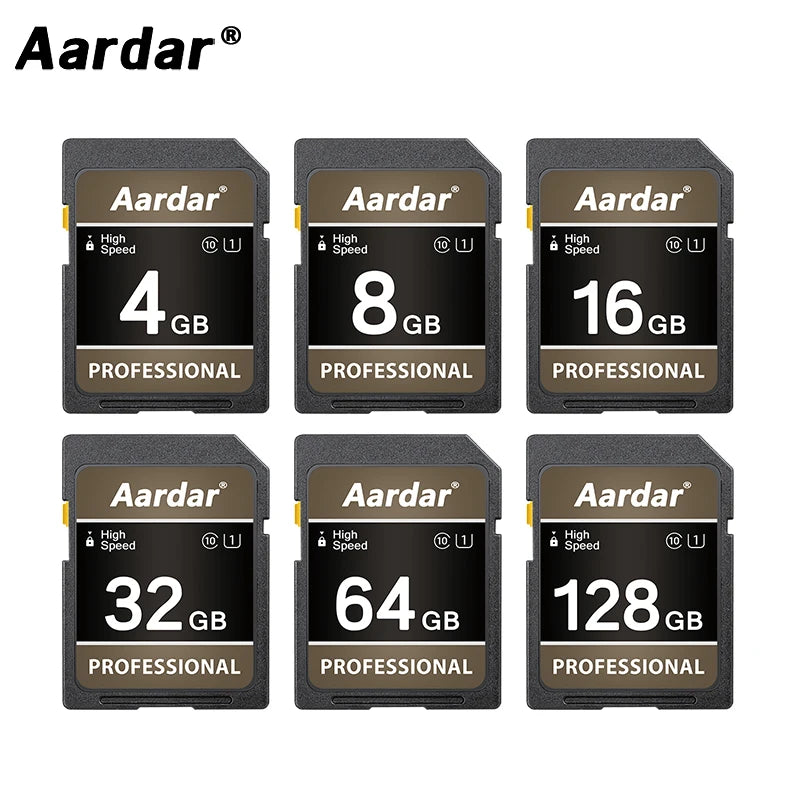 256MB 512MB 1G 2G 4G 8G 16G 32G 64G Memory SD Card High Speed Professional Storage Aardar Camera Memory Card U1 Class 10 UHS-I