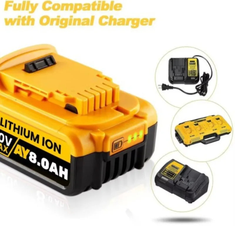 18650 18/20V 12Ah Lithium Battery for DeWalt DCB609 DCB609-2 DCB606 DCB612 DCB200 DCB204 DCB205 DCB206 DCB207 DCB209 Power Tools