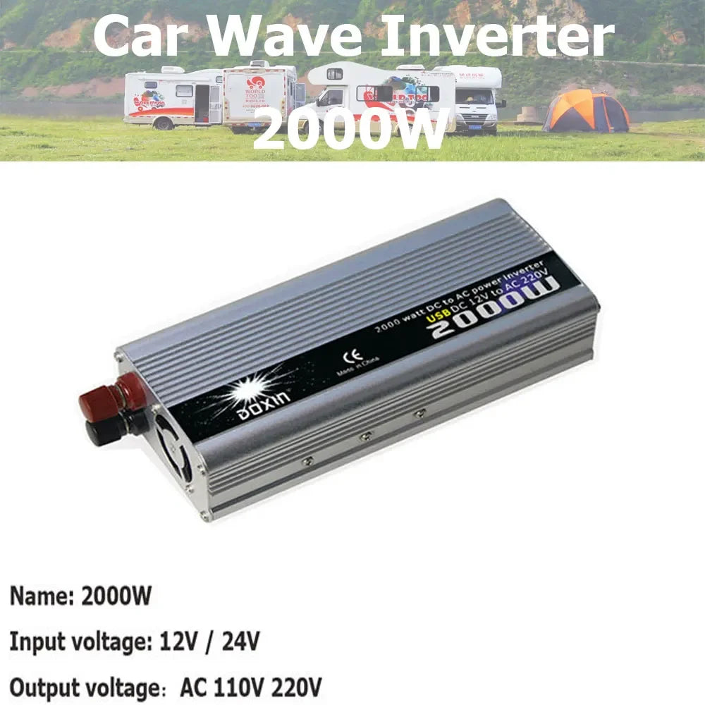 Car Wave Inverter DC 12V 220V 24V 110V AC 300W 500W 800W 1000W 1500W 2000W Inversor Car Adapter Power Solar Inverter Converter