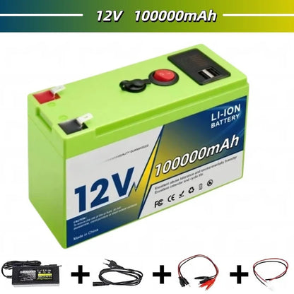 12V 18650 Lithium Battery 200Ah LiFePO4 Deep Cycle Built-in BMS Applicable To UPS Suitable for Children's Toy Cars Scooters