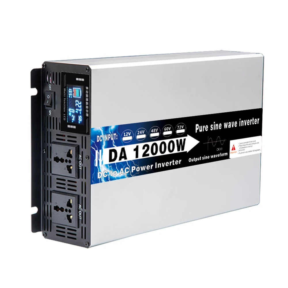 8000W 10000W 12000W Inverter 12V 24V 48V 60V 72V To AC 110V 220V Pure Sine Wave Solar Power Inverter Voltage Frequency Converter