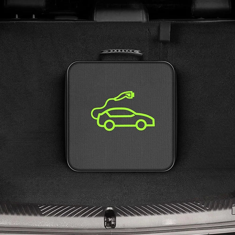 Electric Car Charger Plugs Storage Carry Bag EV Car Charging Cable Sockets Waterproof Fire Retardant Equipment Container