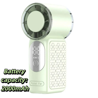 Ultra-Long Battery Life Portable Handheld Fan Built-In Rechargeable Battery Rechargeable Mini Fan for 5V/1A/2000mAh