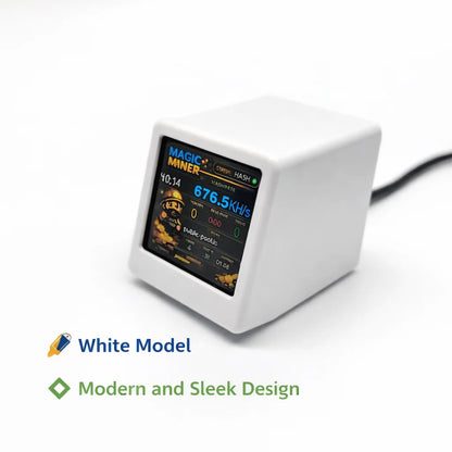 Smart Crypto Mining Display Mini Bitcoin Miner Monitor Plug & Play WiFi Real-Time Hashrate USB Powered