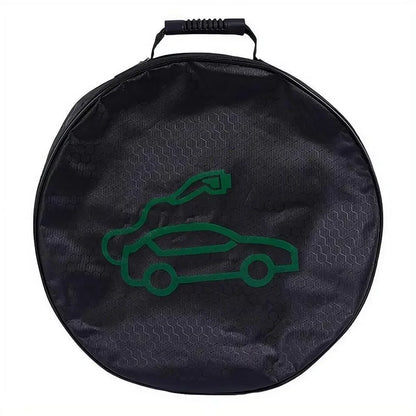 1pc Portable Waterproof EV Charger Storage Bag with Handle, Electric Vehicle Charging Cable Organizer for Outdoor Driving