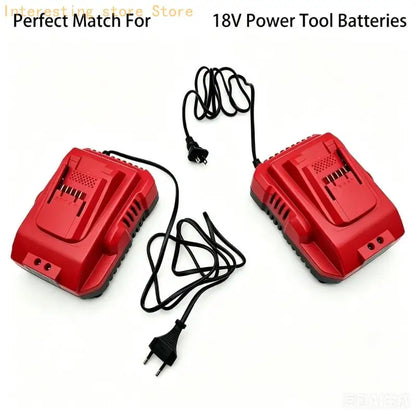 Home DIY Battery Chargers with EU Plugs Cord, 18V Lithium Charging Station, Vented Housing, and Slide in Dock for