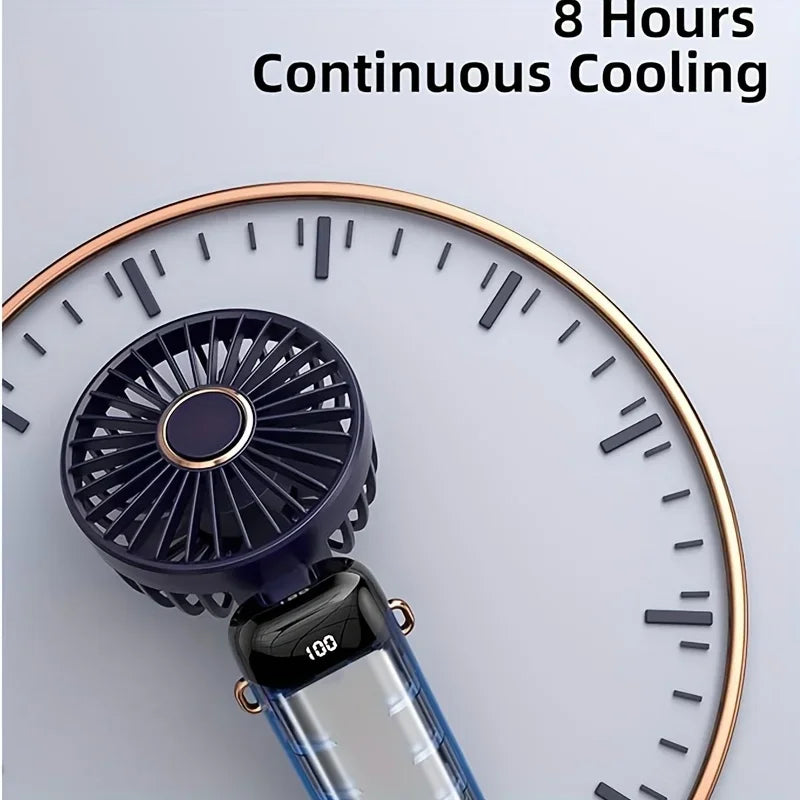 1200mAh Portable Mini Fan With LED USB Battery Fans Rechargeable Cool Cooler Small Foldable Handheld Desk Bedroom Indoor Home