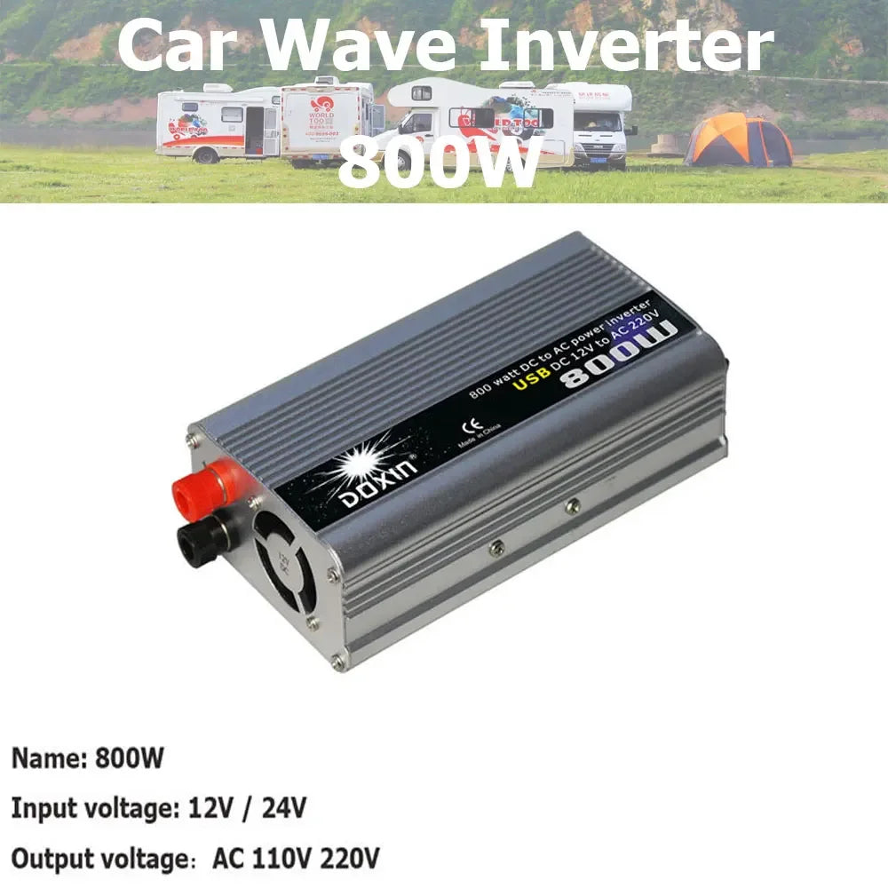 Car Wave Inverter DC 12V 220V 24V 110V AC 300W 500W 800W 1000W 1500W 2000W Inversor Car Adapter Power Solar Inverter Converter