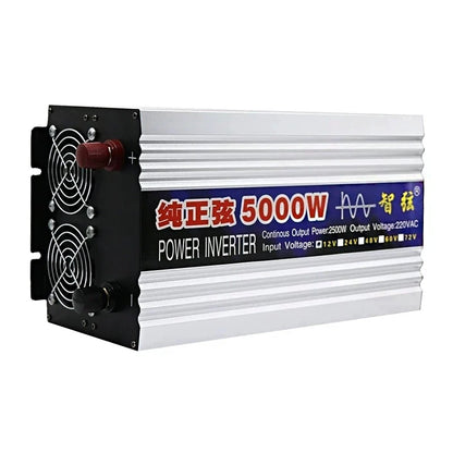 5000W 6000W 8000W Pure Sine Wave Inverter DC 12V 24V To AC 220V 50Hz 60Hz Voltage Converter Big Power Dual Output Solar Inverter