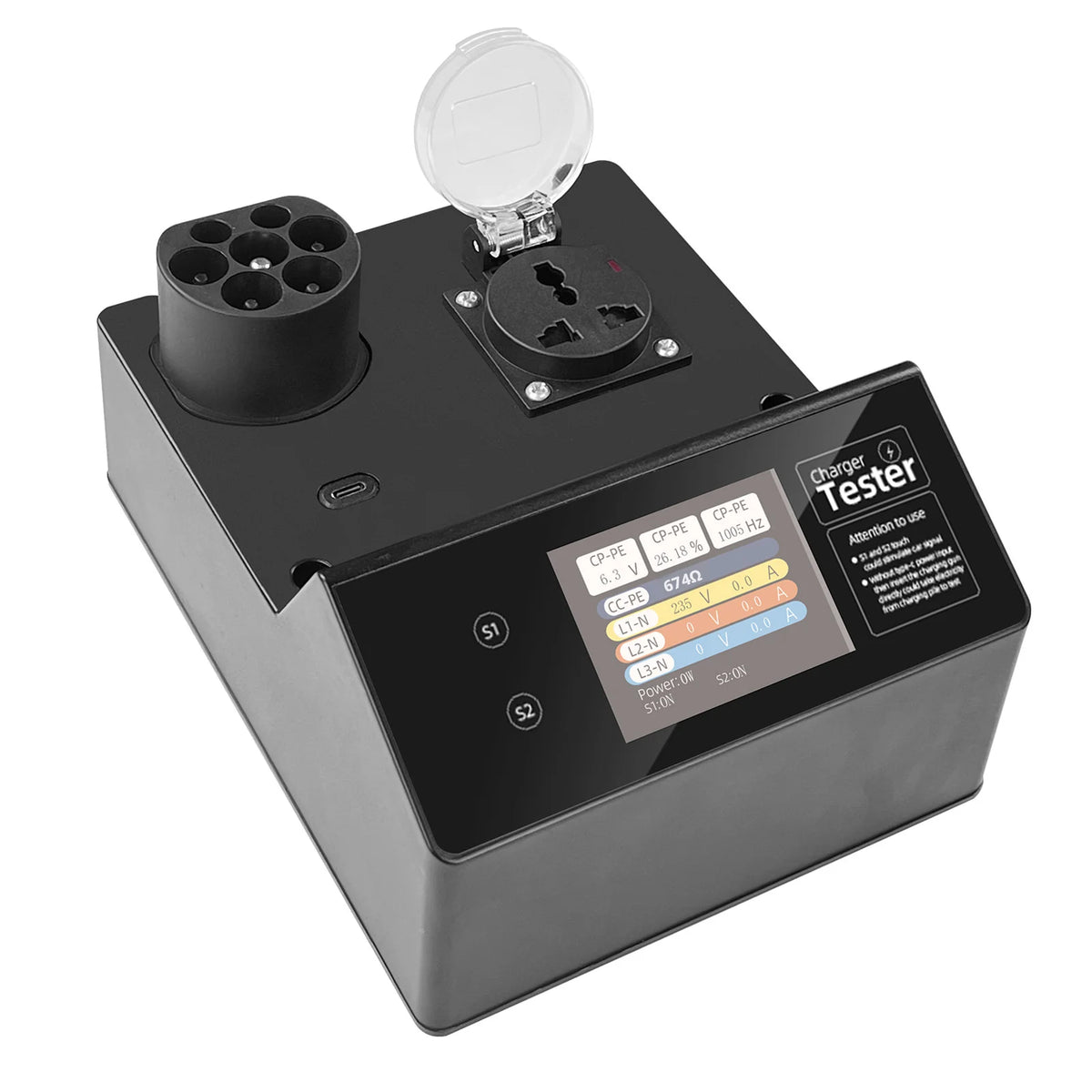 Type2 Electric Vehicle Charger Tester IEC61851 Standard EV Charging Station Test Equipment Analyzer