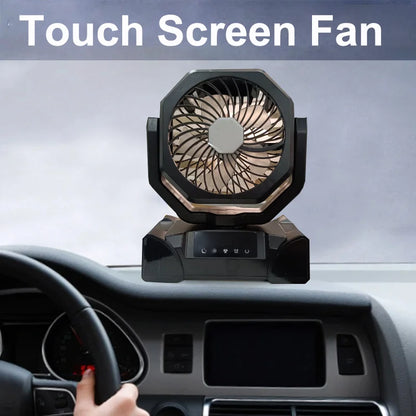 5 Speed USB Rechargeable Fan Desktop Portable Circulator Wireless Ceiling Electric Fan With Power Bank LED Lighting New F14