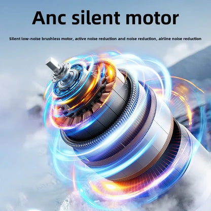 5200mAh Portable Handheld Fan with Double Ice Cooling, High-Speed Rechargeable USB Fan, Foldable Design