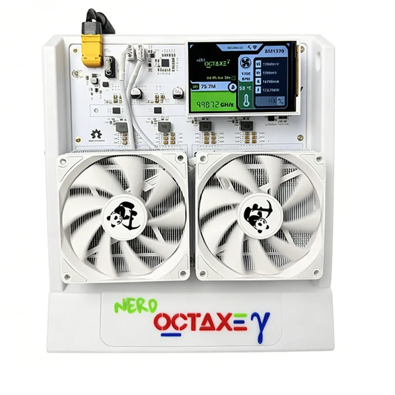 NerdOctaxe BTC Miner 12TH/s 160W 16J/Th 8*BM1370 ASIC Chips 2.4G WiFi Open-Source Mining Machine for Bitcoin Mining