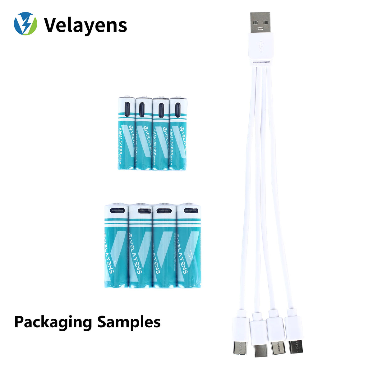 1.5V USB Rechargable Lithium Battery AA 2200mAh Actual Capacity Fast Charging 2000+ Charge Cycles Long-Lasting Power