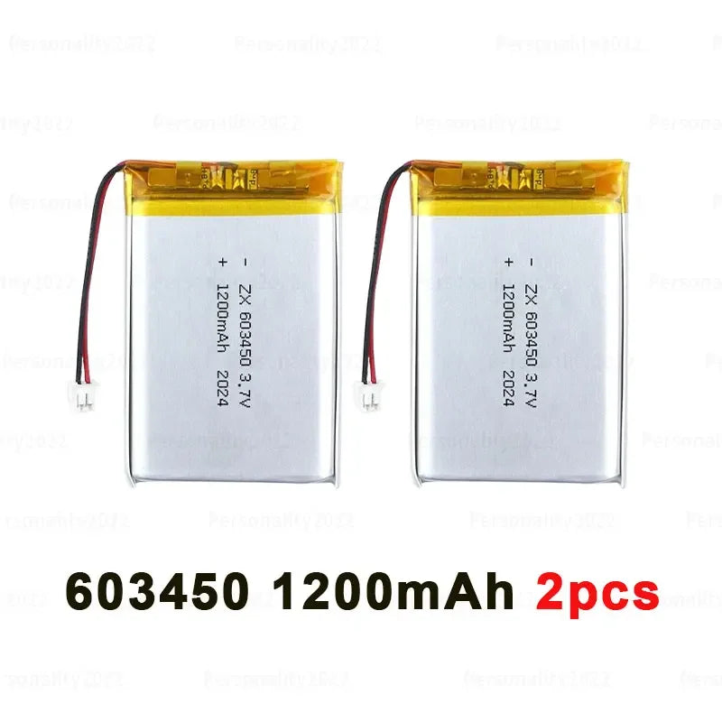 1pcs- 10pcs 3.7V 063450 Li Ion Polymoer Battery 603450 1200mAh Lipo Lithium Batteries  for Bluetooth Headset MP3/mp4 Speaker