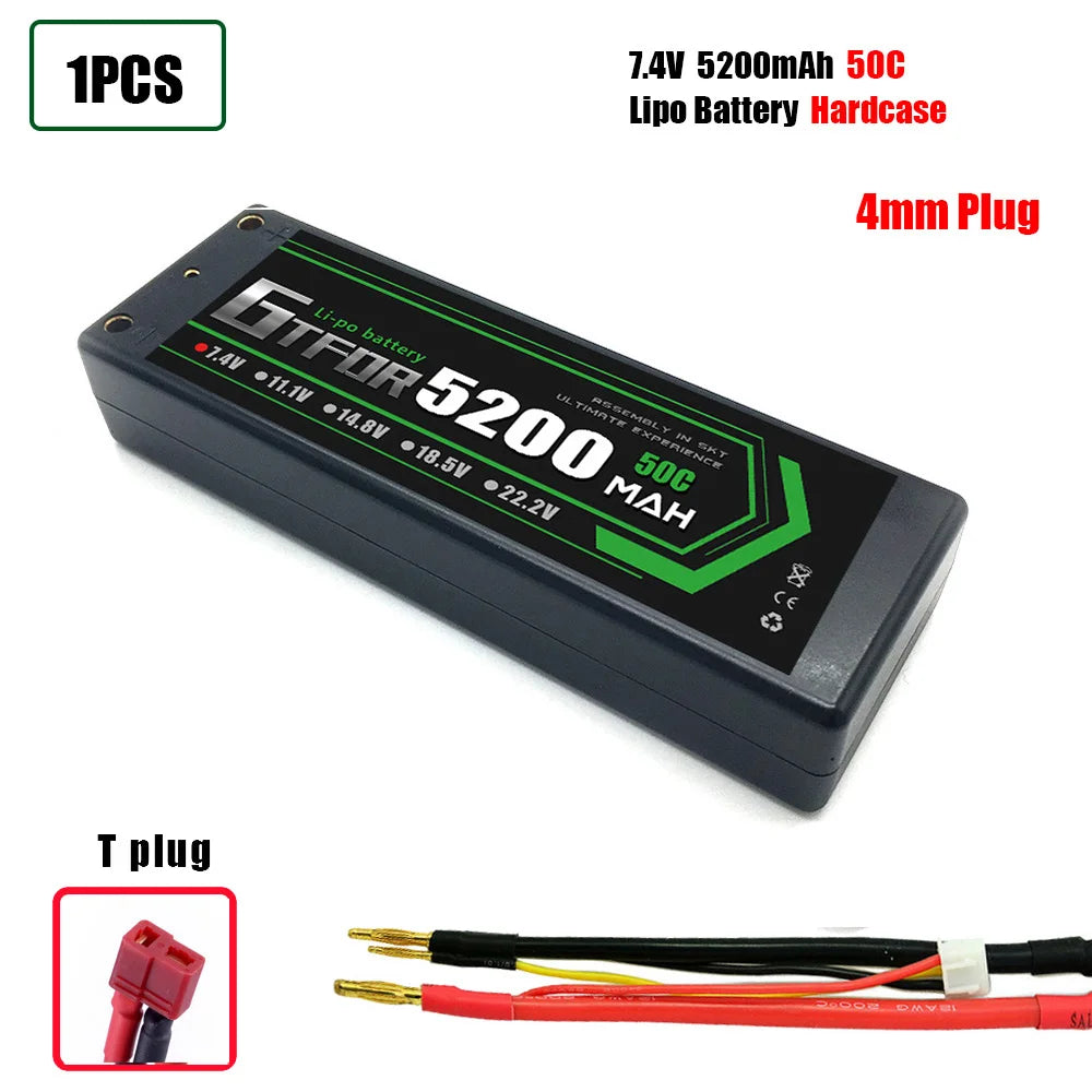 Batteries Lipo 7.4V 11.1V 15.2V 14.8V 22.2V 2S 3S 4S 6S 5200Mah 7000mAh 9200mAh 10000mAh for RC Car Truck Evader BX Truggy