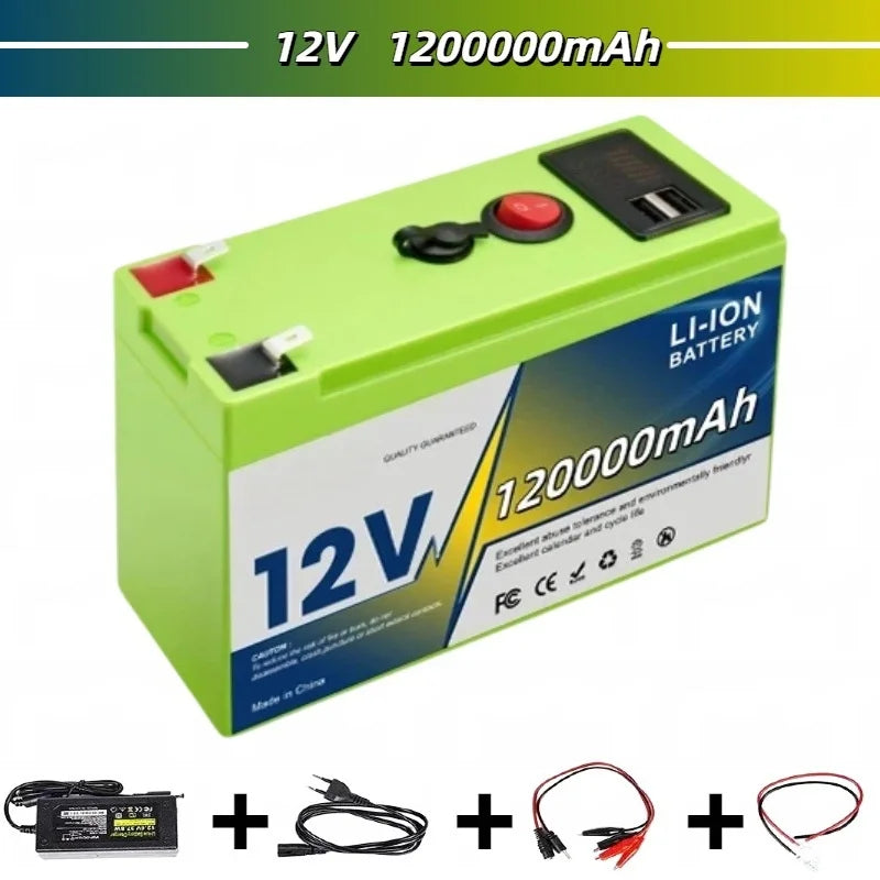 12V 18650 Lithium Battery 200Ah LiFePO4 Deep Cycle Built-in BMS Applicable To UPS Suitable for Children's Toy Cars Scooters