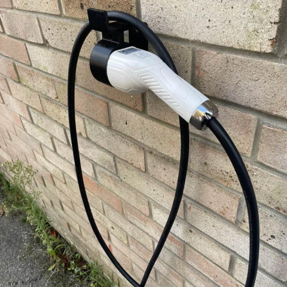 1pc Electric Vehicle Wall Mount Charger Bracket Rack Type 2 EV 90 Deg Low Profile RH Automobiles Charging Accessories Wholesale