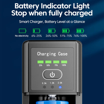 Li-ion Lithium Battery Multifunctional USB Smart Battery Charger For 3.7V 3.6V 10400 14500 14650 18350 18500 18490 18650 20700