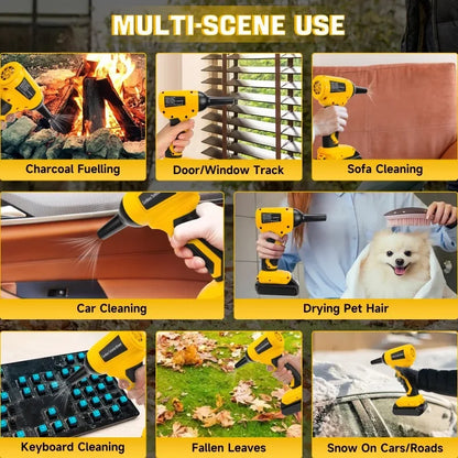 Power Tools Accessories for Dewalt 20V Battery Brushless Electric Turbo Jet Gun Handheld Fan Computer Keyboard Cleaning Tools