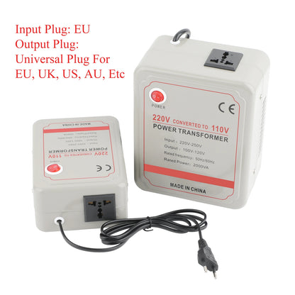 500W Step Down Voltage Converter 220V to 110V with Overload Protection AC Transformer for US 100-120V Home Appliances