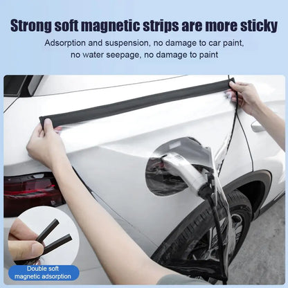 Electric Vehicle Charger Port Rainproof Cover Electric Car Charger Plug Cover Waterproof PVC With Magnetic Stripe For All EV