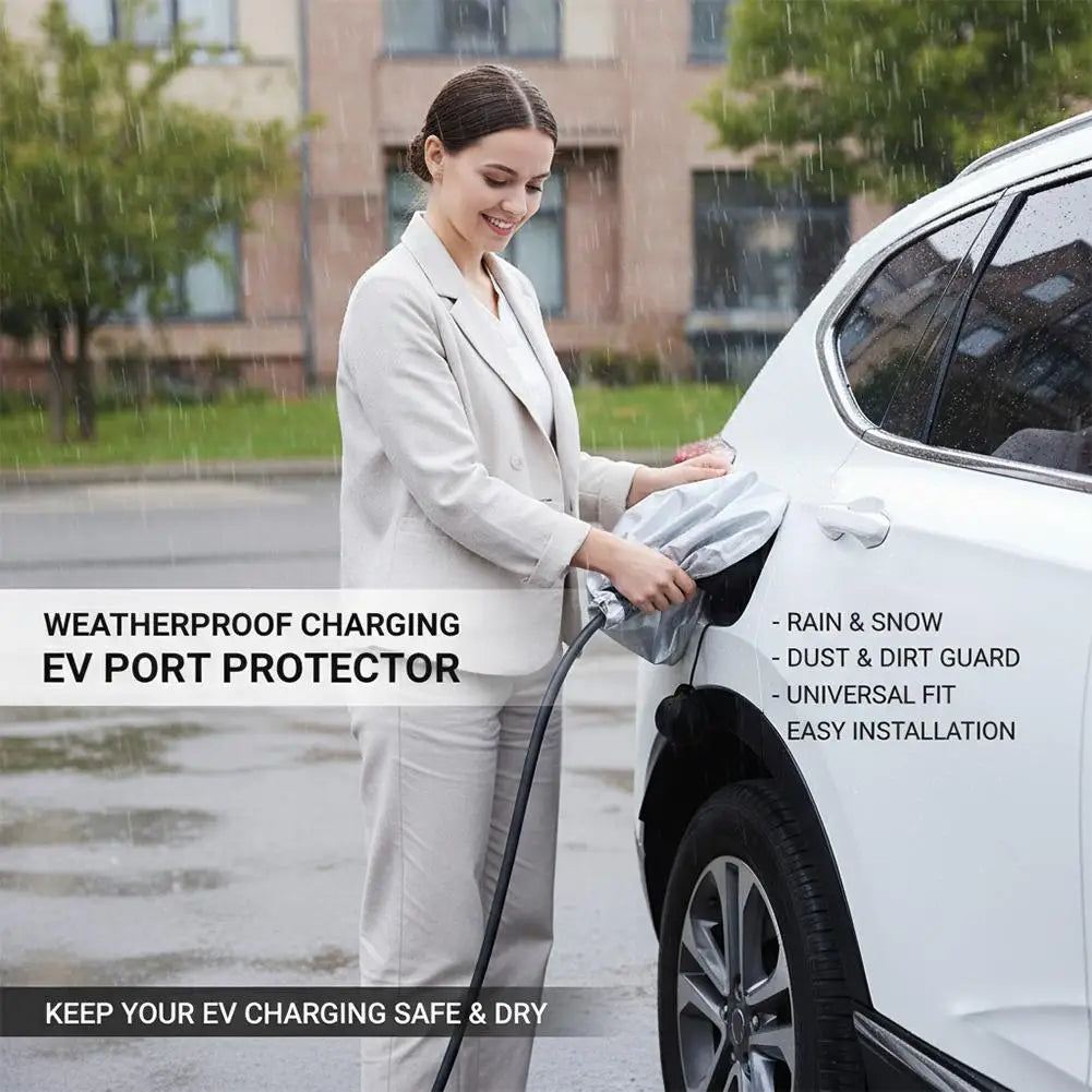EV Charger Plug Port Rain Cover Magnetic 360° All-round Waterproof Dustproof Charger Gun Protector for Electric Car