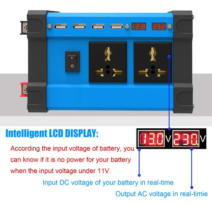 6000W Complete Solar Power System Kit | 2x300W Solar Panel + 12V To 220V Inverter + 30A Controller, Off-Grid Generator for Home