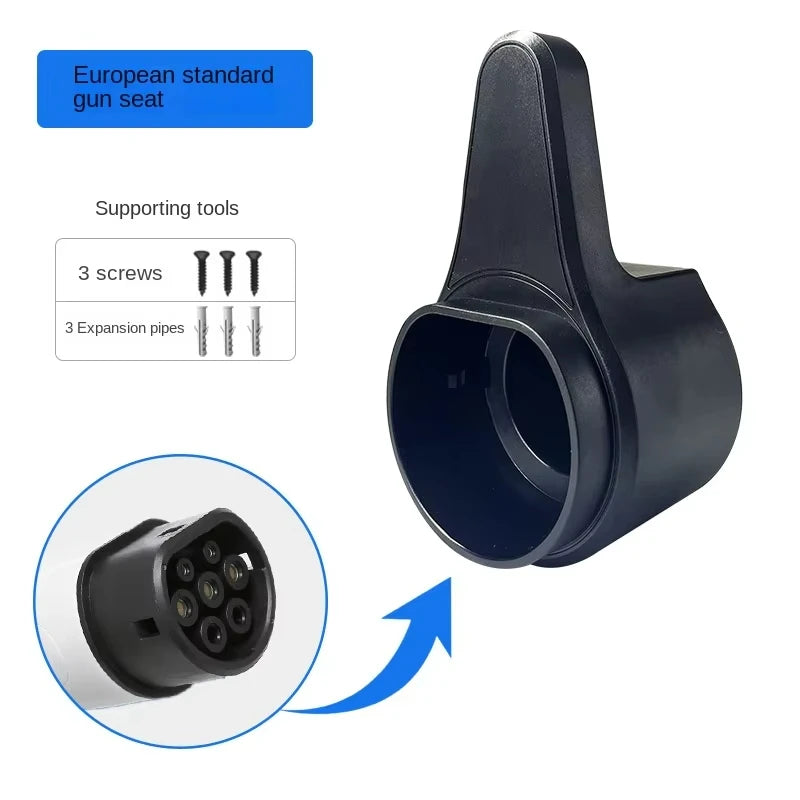 Type 2 EV Charger Holder EV Charger Plug Holder Stand Wallbox Socket Electric Car Charging  Gun Cable Wall Mount Bracket