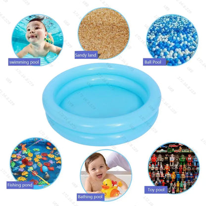 Round Inflatable Baby Toddlers Summer Swimming Pool Portable Inflatable Children Little Pump Pool Indoor Outdoor for 0-3Y Kids