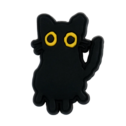 1pcs PVC Cats Charms for Clog Buckle Dollar Leaf Shoe Decorations Clips Accessories for Men Kids Favor Gifts Fit Wristband Gift