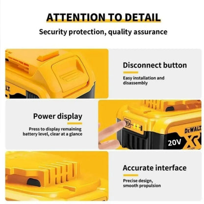 100% for DeWalt 18V 20V Max Lithium Batteries 20V 3Ah DCB203 Li ion Battery ReplacementDCB206 DCB205 DCB204 DCB200Power Tools