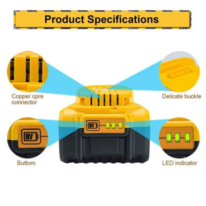 18650 18/20V 12Ah Lithium Battery for DeWalt DCB609 DCB609-2 DCB606 DCB612 DCB200 DCB204 DCB205 DCB206 DCB207 DCB209 Power Tools