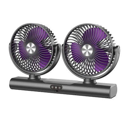 AC39-FS-39 Rechargeable Double Head Fan For Home, Dorm& Outdoor, Portable Fan,Versatile Design