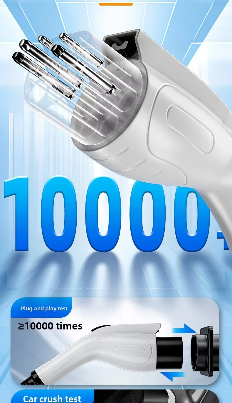 EV Charging Station Extension Cable 16A 7kW AC EV Charging Gun Extended Cord Slow-Charge Connector For BYD Home Use Charging