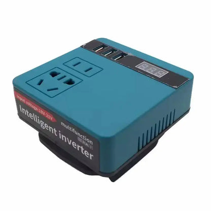 1Pcs 18V 20V To 220V Battery Inverter Dual Plug 120W Smart Transformer Multifunctional Household Outdoor Work Inverter Tool