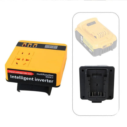 120W Lithium Battery Inverter For Dewalt 18v 21v To 110v 220v Multi-Function Household Smart Transformer Outdoor Work Inverter