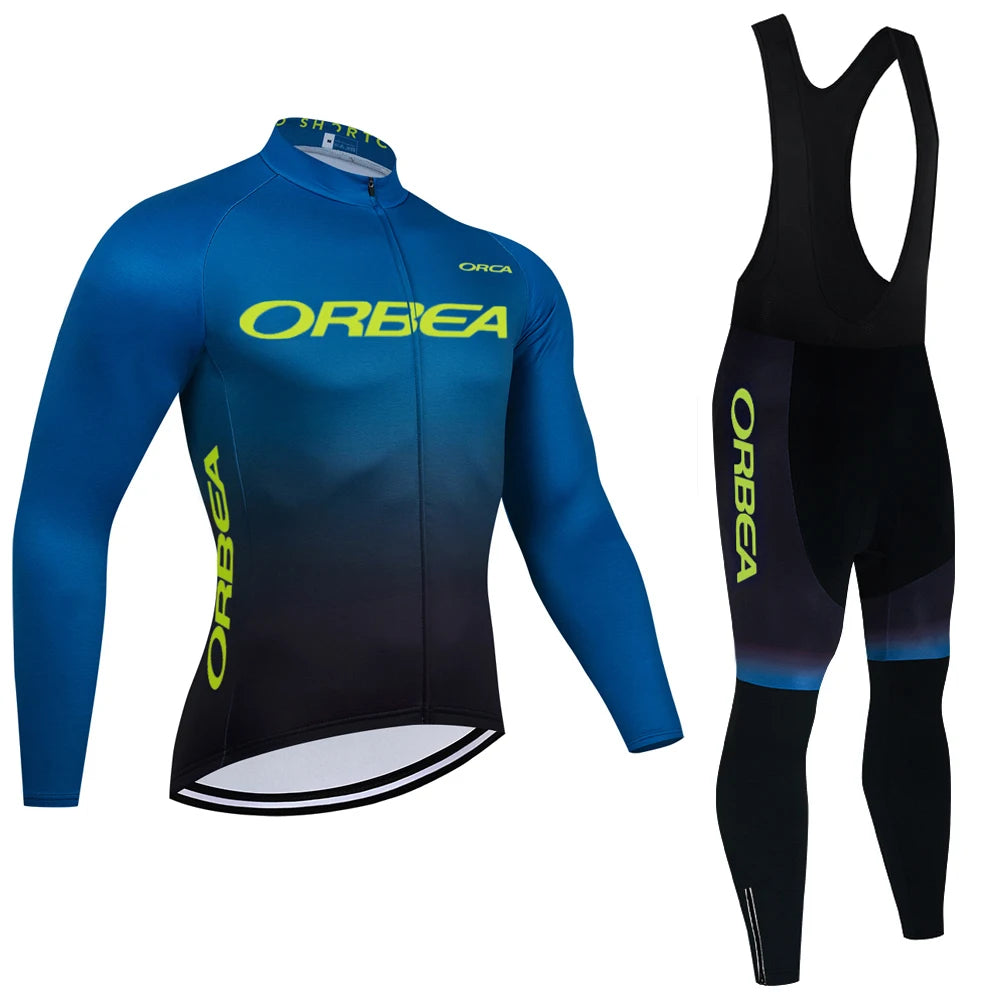 Winter 2025 New Cycling Jersey Team ORBEA ORCA Bike Jacket Pants Men Thermal Fleece Ropa Ciclismo MTB Road Bicycle Clothing