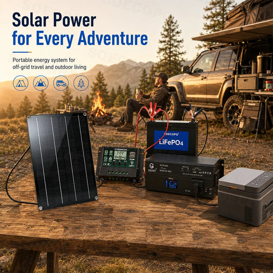 Solar System Power Kit 12000W 1000W Rated 12V/24V To 110V 220V Inverter Peak 800W Panel 60A MPPT Controller 4 USB for RV TV