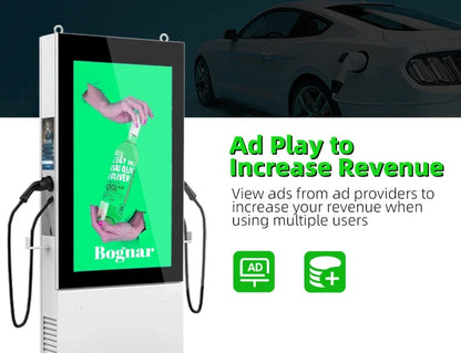 Customized Ev Charging Station Portable Environmental Friendly Dc 22Kw Ev Charger Advertising Screen Charging Station for USA