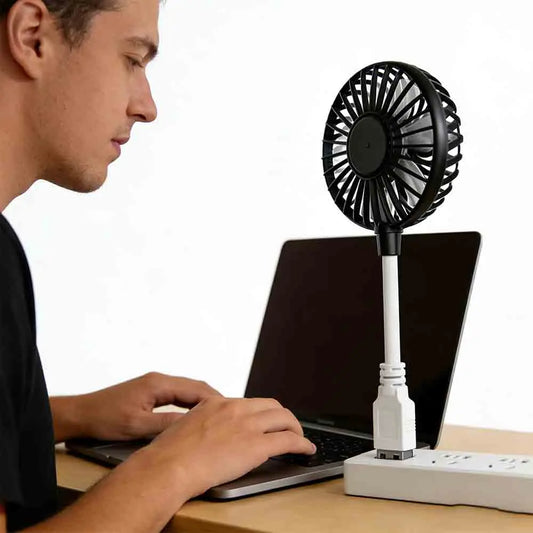 Wireless USB Rechargeable Handheld Fan Silent Cooling Power Bank Mini Play Plug Fans for Summer Outdoors Travel