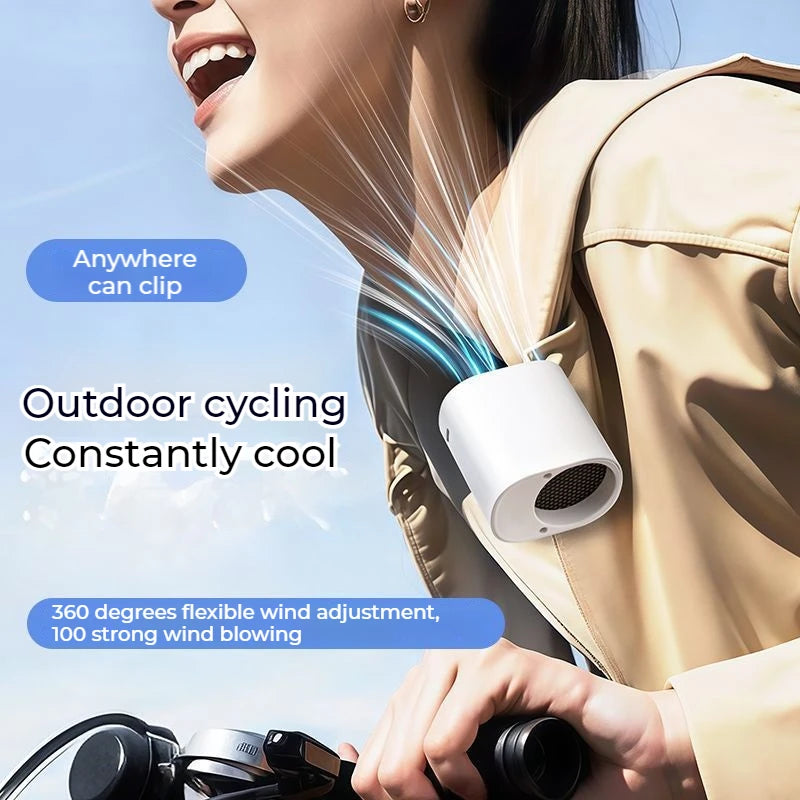 Portable Car Clip Fan 360° Rotatable 100 Speed Wind 12V USB Rechargeable Electric Fan Low Noise Mini Fan Clamp Anywhere