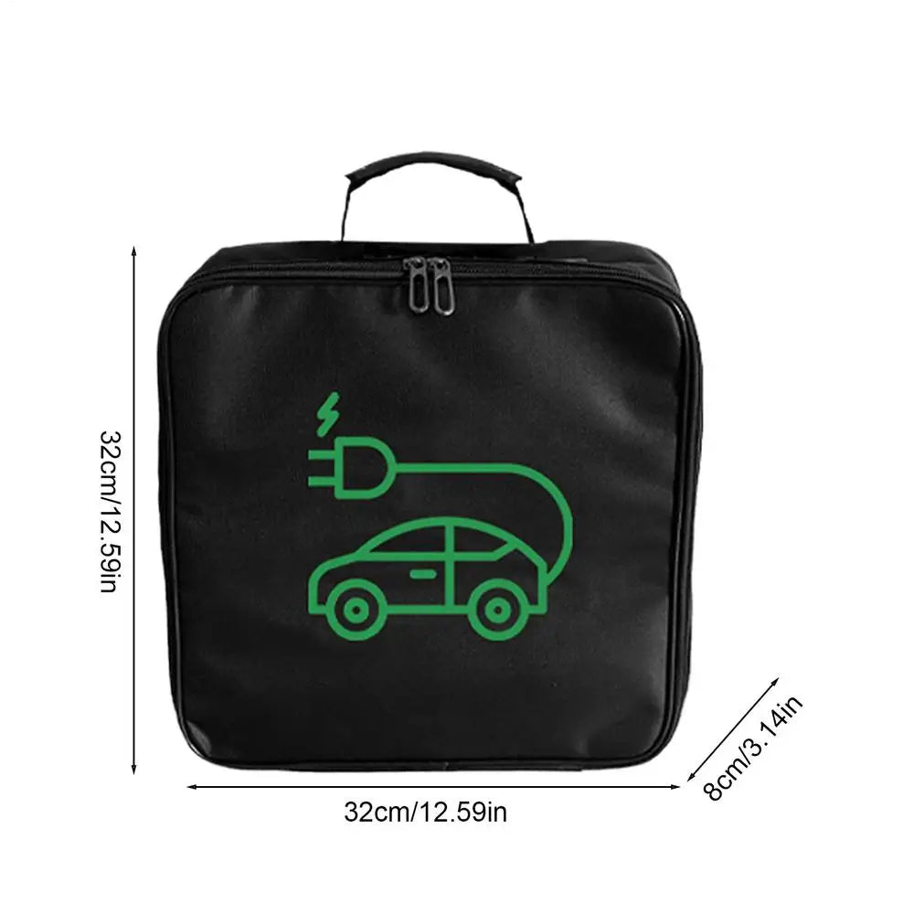 New Energy Vehicle Charging Gun Storage Bag Portable EV Charger Cable Bag Waterproof Auto EV Charging Jumper Storage Bag