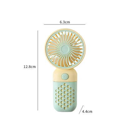 New Handheld Charging Fan Cartoon Cute Small Student Charging Small Fan Portable Mini USB Fan Mini Pocket