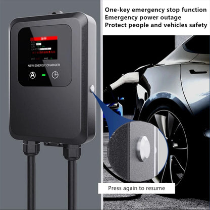 EV Wallbox 5M/10M 7KW 32A Charging Station Car Home EV Wallbox Electric Car EV Wallbox With 5M Cable Color Screen