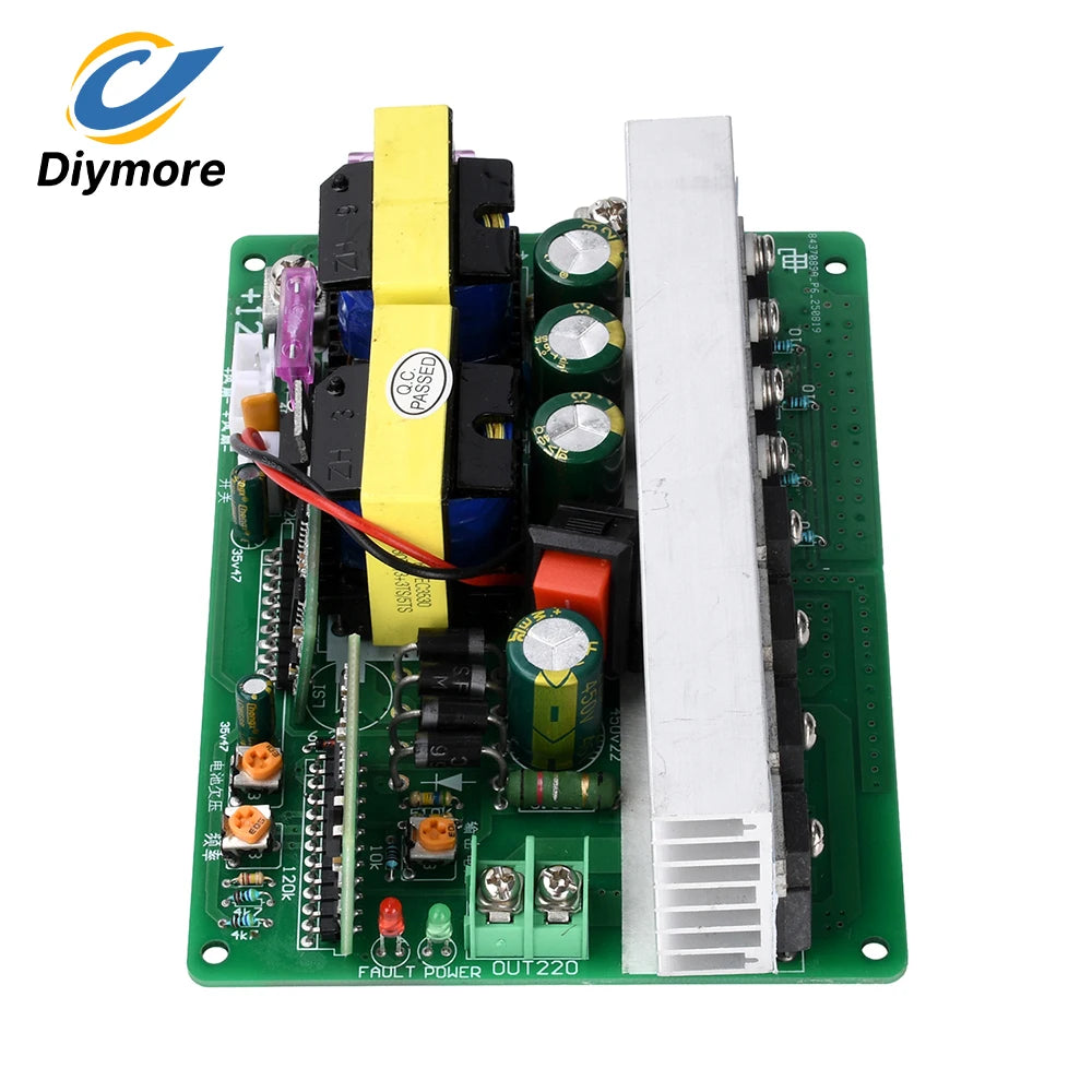 500W Inverter Module DC 12V to AC 220V Step-Up Converter with Switch and Fan Interface Supports Projectors Rice Cookers