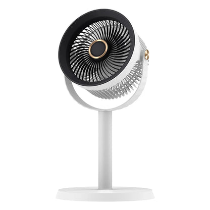 3-in-1 Modern Air Circulator Fan 5 Speeds 360 Degree Rotation Telescopic Floor Fan with Night Light USB Rechargeable Desk Fan