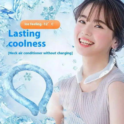 Summer Outdoor Ready Neck Cooling Tube and Ice Ring Reusable for Instant Cool Relief
