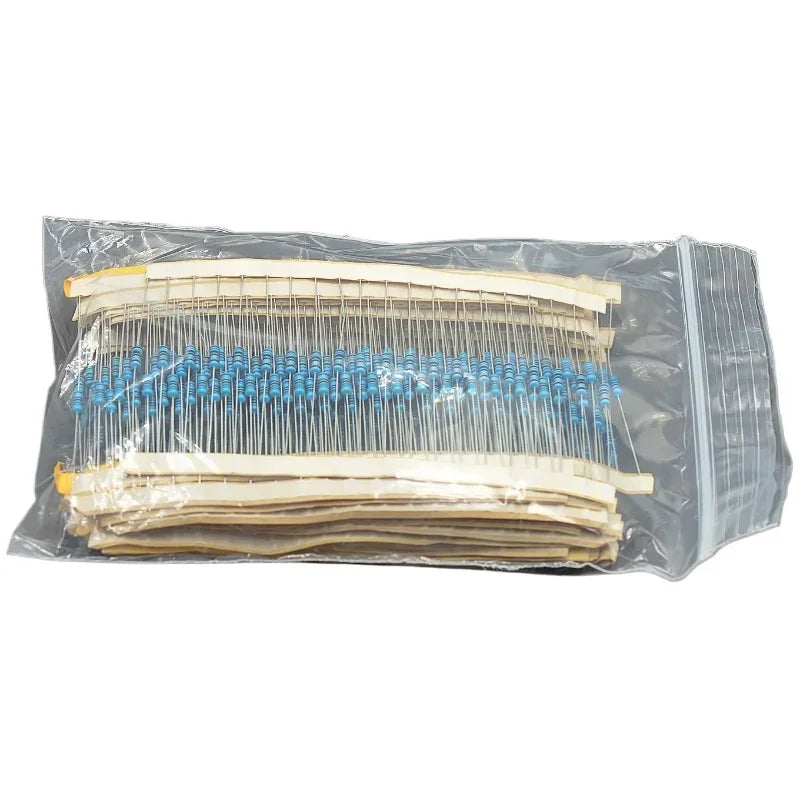 Electronic Component Kit 7 Kind Metal Film Resistor Assortment Led Diodes Electrolytic Capacitor Ceramic Set Transistor Pack DIY