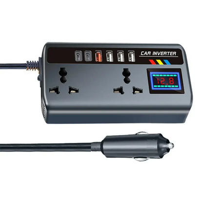 Car Inverter Converter 12V/24V To 220V Outlet Fast Inverter 3 Portable Power Charger Charging Ports Socket Transformer USB R8Y7